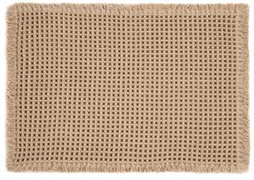 Vonios grindų kilimėlis Homla Vaffel 704383, smėlio sp., 60 cm x 40 cm