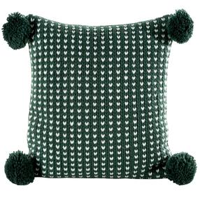 Dekoratyvinės pagalvėlės užvalkalas PSWA-256, balta sp./žalia sp., 45 cm x 45 cm