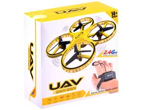 Игрушечный дрон UAV Gravity Sensor RC0573, 17 см, желтый цв.