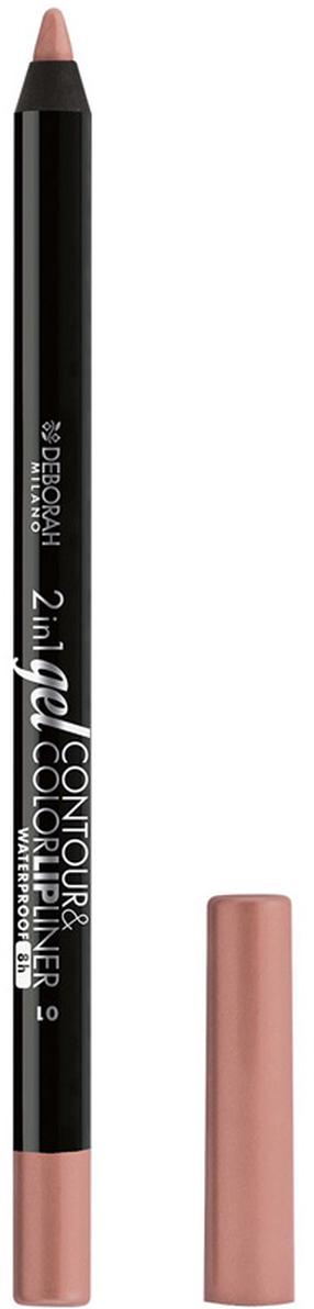 Карандаш для губ Deborah Milano 2in1 Gel Contour&Color, 1.3 г, 01 nude rose
