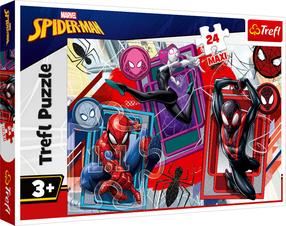 Puzle Trefl Marvel Spiderman, 40 cm x 60 cm, 24 gab., daudzkrāsaina
