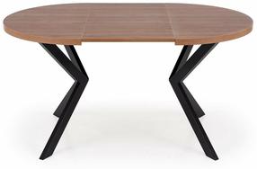 Pusdienu galds izvelkams Peroni, melns krās./valriekstu krās., 100 - 250 cm x 100 cm x 75 cm