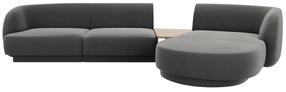 Modulinė sofa Micadoni Miley Blu13, pilka sp., dešininė, 300 x 145 cm x 70 cm
