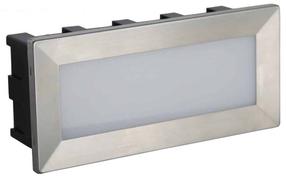 Įleidžiamas lauko šviestuvas Su-Ma Mur, 3.5W, LED, IP65, sidabro sp., 6.5 cm x 9.5 cm