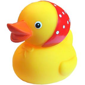 Vannas rotaļlieta, pīle Hencz Toys 65153, sarkana krās./dzeltena krās.