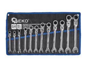 Kombinēto uzgriežņu atslēgu komplekts Geko G10337, 8 - 19 mm, 12 gab.