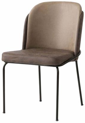 Krēslu komplekts Kalune Design Dore 220 974NMB1933, matēts, brūna krās./melna krās., 52 cm x 62 cm x 75 cm, 2 gab.
