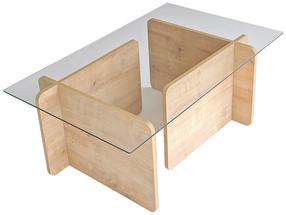 Kafijas galdiņš Kalune Design Giona, zila krās., 105 cm x 65 cm x 40 cm