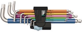Šešiakampis raktas Wera L-Key Inox Multicolour SPKL/9 SM, 21.9 cm, 9 vnt.