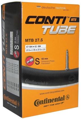 Камера велосипедной шины Continental MTB, резина, черный цв.