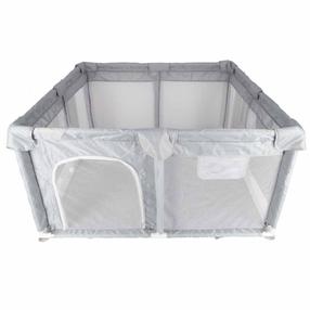 Spēļu manēža RoGer KX3011, 120 cm x 120 cm, pelēka krās.