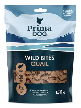 Skanėstas šunims Prima Dog Wild Bites Quail, putpelių mėsa, 0.15 kg