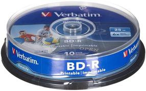 Įrašomas kompaktinis diskas Verbatim Printable, 25 GB, 10vnt.