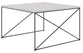 Kavos staliukas ADRK Nelia, juoda sp./pilka sp., 75 cm x 75 cm x 43 cm