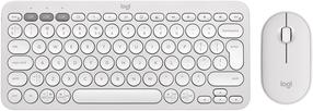 Bezvadu tastatūras un peles komplekts Logitech Pebble 2 Combo, EN, balta krās.