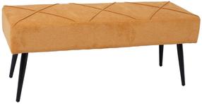 Prieškambario suoliukas Home4you Kelsi, geltona sp., 100 cm x 36 cm x 43 cm