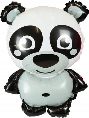 Fooliumist õhupall erikujuga GoDan Zoo Panda, valge v./must v.