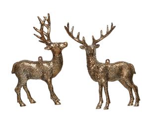 Eglītes rotājums Decoris Deer, bronzas krās., plastmasa/metāls