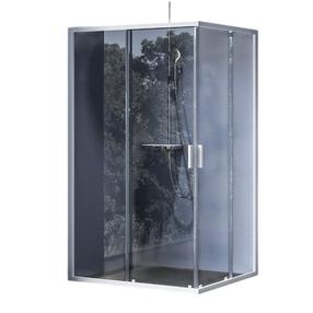 Dušo kabina Ravak Blix II NBLRV2K, kvadratinė, be padėklo, 90 cm x 90 cm x 195 cm, skaidri sp./balta sp./grūdintas