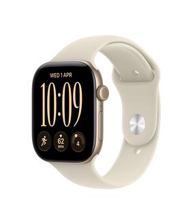 Viedpulkstenis Apple Watch Series 12 GPS 42mm MJED4ET/A, light gold aluminium korpuss ar sand sporta siksniņu - S/M