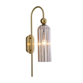 Šviestuvas sieninis Light Prestige Piega LP-939/1W amber, E14, 1 x 40 W, aukso sp. / aukso sp.