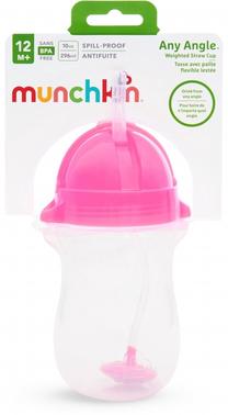 Vaikiškas puodelis Munchkin Any Angle 01246201, 296 ml, 1 m., plastikas, rožinė sp.