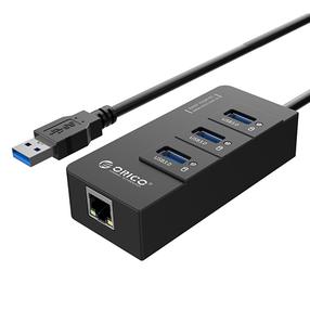 Adapteris Orico CA912742 USB, RJ-45, 0.3 m, juoda sp.