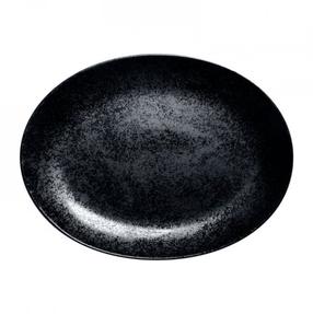 Тарелка для сервировки Rak Porcelain Carbon, 32 см, 23 см, Черный цв.
