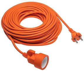 Удлинитель GTV, 2 x 1 mm², 10 м, IP20, 1 розетка, oранжевый цв.