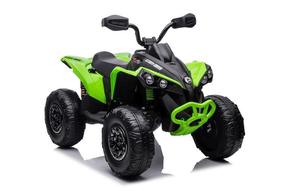 Vaikiškas elektrinis keturratis Lean Toys Quad CAN-AM Renegate, juoda sp./žalia sp.