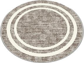 Vonios grindų kilimėlis Foutastic Formica Circle 359CHL4714, balta sp./rusva sp., 100 cm x 100 cm, Ø 100 cm