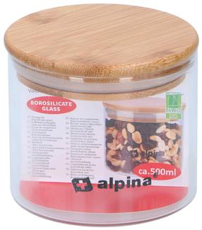 Birių produktų indas Alpina 2472881, 0.5 l, skaidri sp./ruda sp.
