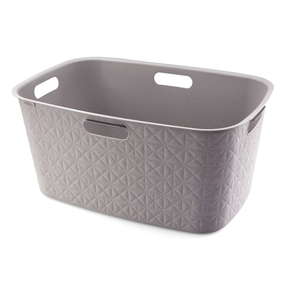 Veļas grozs Curver Softex, 45 l, pelēka krās., 57 cm x 27 cm x 37 cm