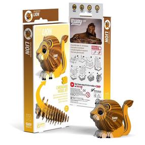 3D пазл Lion, 8 см x 1.2 см, 28 шт., коричневый цв.
