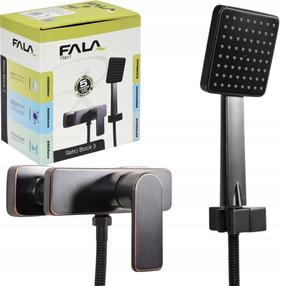 Комплект для душа Fala Retro 75817, черный цв.