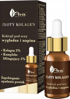 Acu serums Ava Laboratorium Golden Collagen Eye cocktail, 15 ml