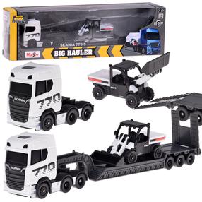 Автовоз Maisto Scania 770S, 1:64, белый цв./черный цв.