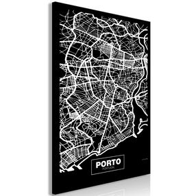 Reprodukcija Artgeist Negative Map: Porto, d-c-0098-b-a, 20 cm x 30 cm