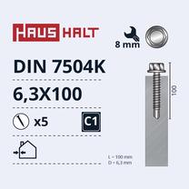 Savisriegis Haushalt, 6.3 mm x 100 mm, 5 vnt.
