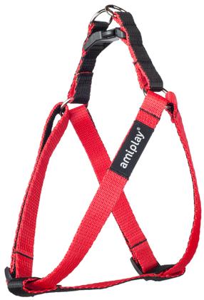 Petnešos šunims Amiplay Twist, raudona sp., 400 - 750 mm x 20 mm, 40-75