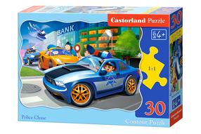 Dėlionė Castorland Police Chase 03785, 23 cm x 32 cm, 30 vnt., įvairių spalvų