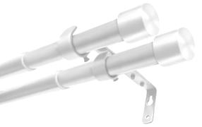 Kardinapuu komplekt Karpol, 200 - 350 cm, Ø 19 mm, valge v.