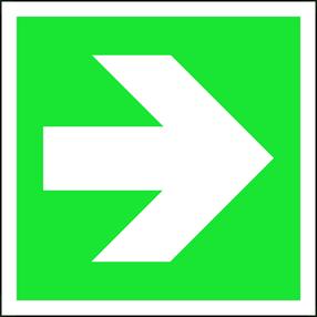 Знак эвакуации LUVUEI10, 10 см x 10 см