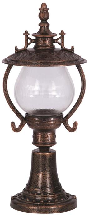Pastatomas lauko šviestuvas Opviq BSU-68205-BKR-K, 60W, E27, IP65, ruda sp., 25 cm x 57 cm