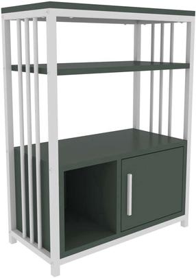 Pastatoma lentyna Kalune Design Letos 875ZNA4534, balta sp./žalia sp., 80 cm x 60 cm x 29.6 cm