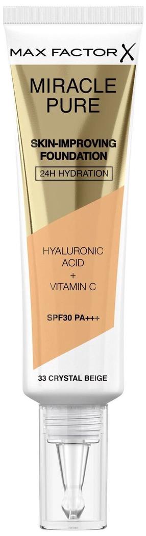 Šķidrā grima bāze Max Factor Miracle Pure Skin Improving, 33 crystal beige, 30 ml