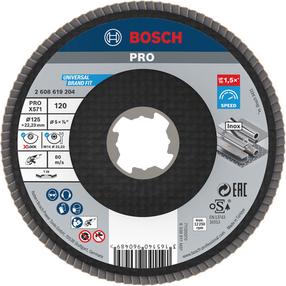 Lapiņu slīpēšanas disks Bosch X-Lock X571, 125 mm x 22.23 mm