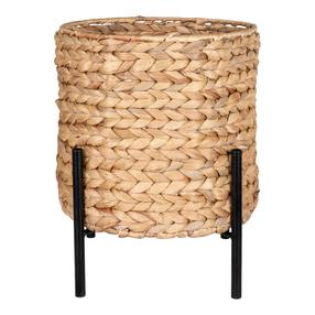 Puķu pods House Nordic Antas 9001117, rotangpalma/metāls, 23.5 cm x 23.5 cm, Ø 23.5 cm, bēša krās.