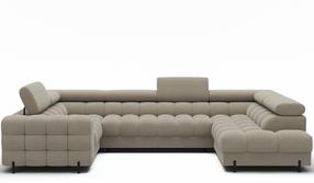 Kampinė sofa Fectory, smėlio sp., 205 x 346 cm x 93 cm