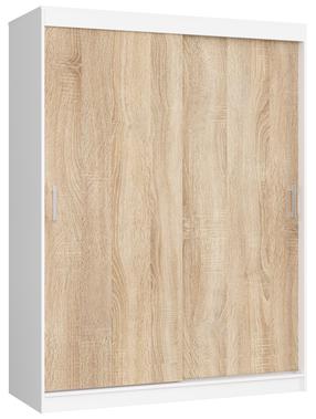Spinta Akord, balta sp./sonoma ąžuolo sp./šviesiai ruda sp., 60 cm x 150 cm x 200 cm